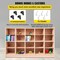 20 Compartment Cubby Storage Cabinet Mobile Tray Shelf for Classroom Daycare Home